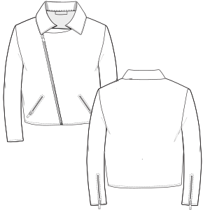 Fashion sewing patterns for MEN Jackets Motorbike jacket 6705